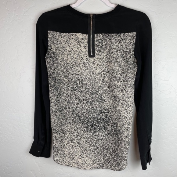 Rebecca Taylor 100% Silk Woodcut Colorblock Blouse - Picture 7 of 14